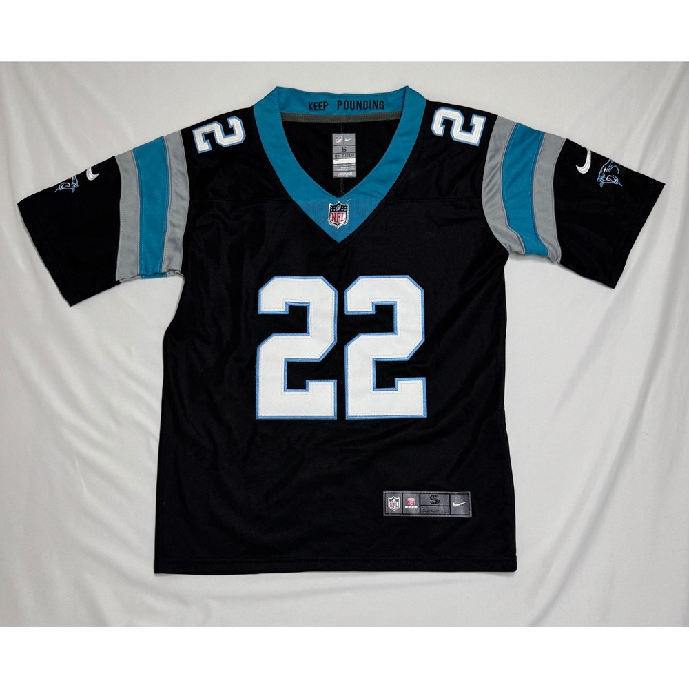 Nike NFL Carolina Panthers Christian McCaffrey #22 Jersey Black Youth Small